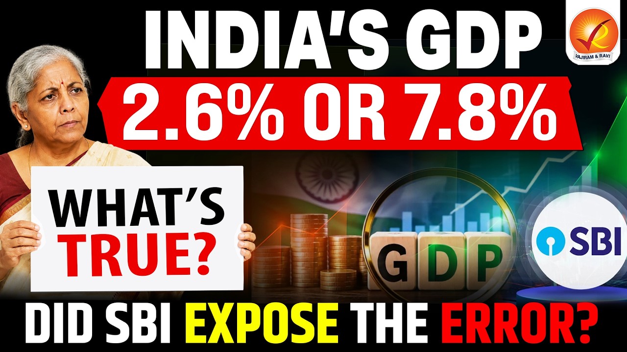 Is India&rsquo;s Real GDP Growth Really 2.6%? | 7.8% GDP Misleading? | SBI&rsquo;s BIG Response Explained