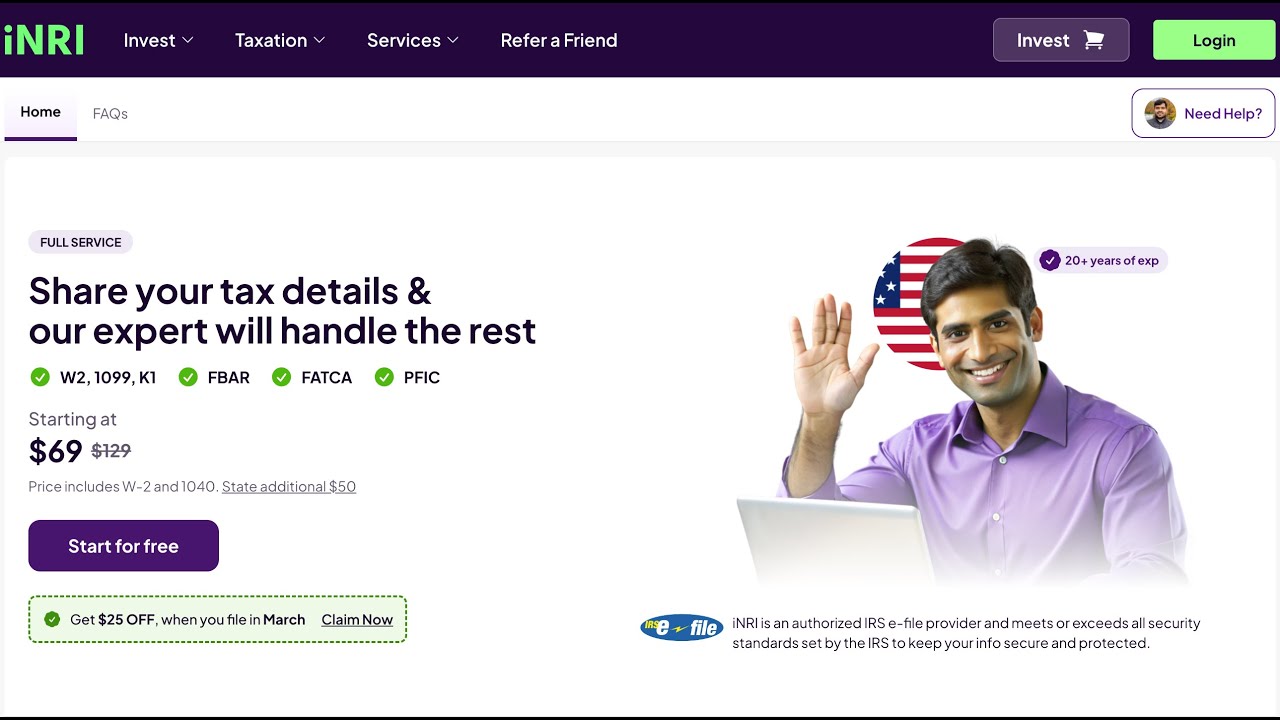 Revolutionizing US Tax Filing for Indian Immigrants | iNRI US Tax Filing - Product Demo 🇺🇸🇮🇳