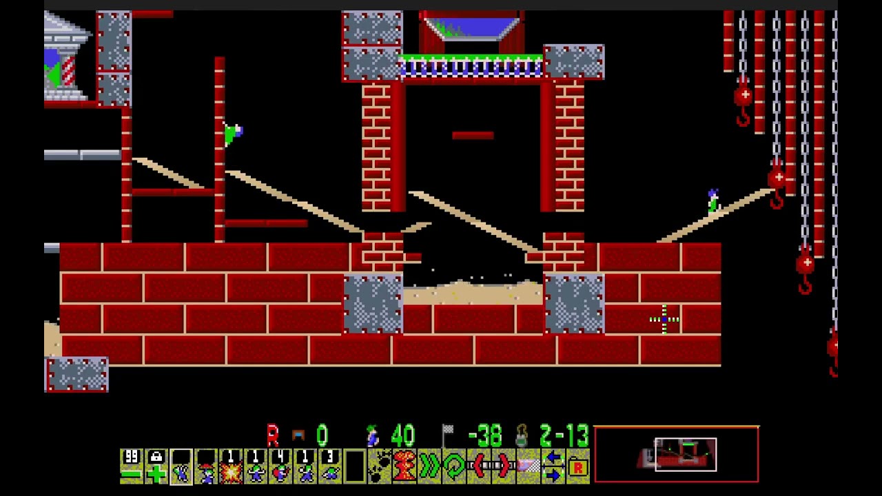 Lemmings Redux Old Formats NL (Lunatic 28) - Lemmings in a situation