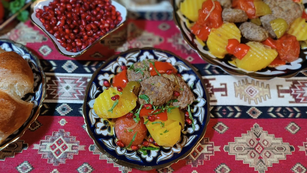 Qazan kotletinin hazırlanması. Azərbaycan mətbəxi.  Азербайджанская кухня. Котлеты с овощами.