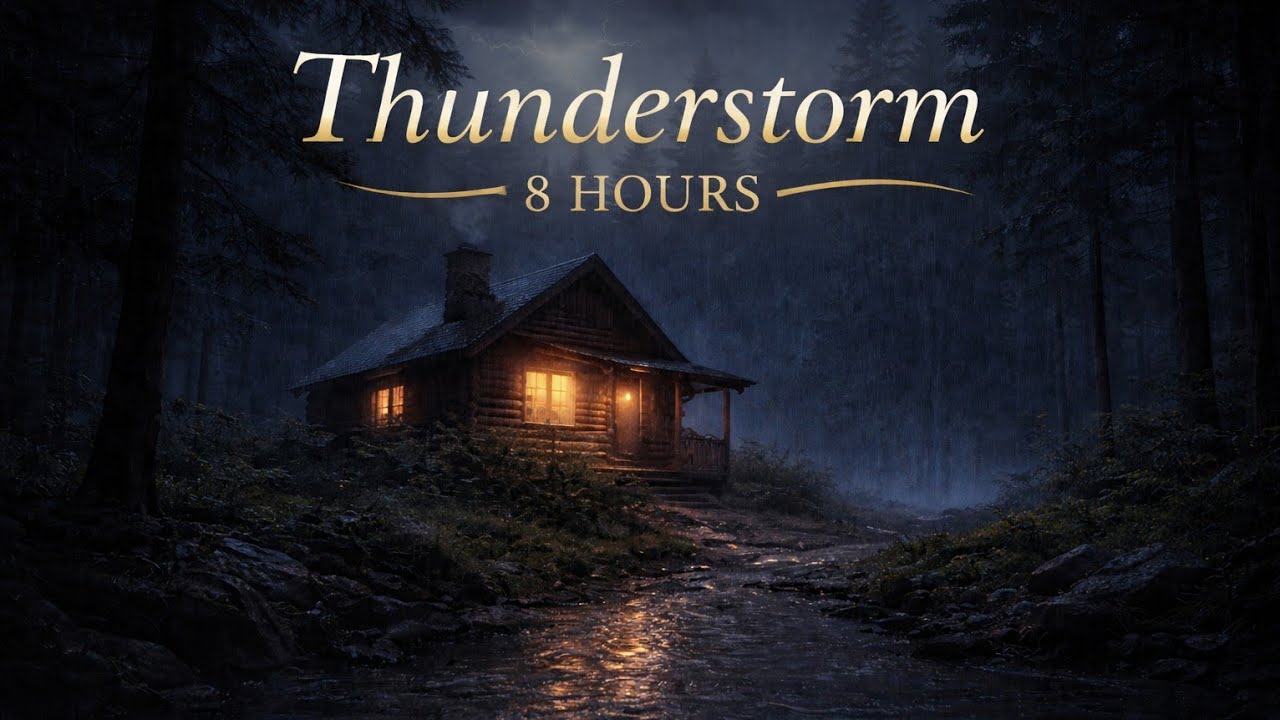 Thunderstorm for Sleep (8 Hours) – Sleep Sounds for Insomnia, Relaxation, Focus, ADHD & Deep Sleep