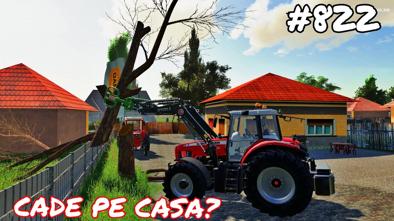 Roleplay pe Dumesti///AM TĂIAT UN COPAC DIN CURTEA LUI NEA' GOGU'  [822]-Farming Simulator 19