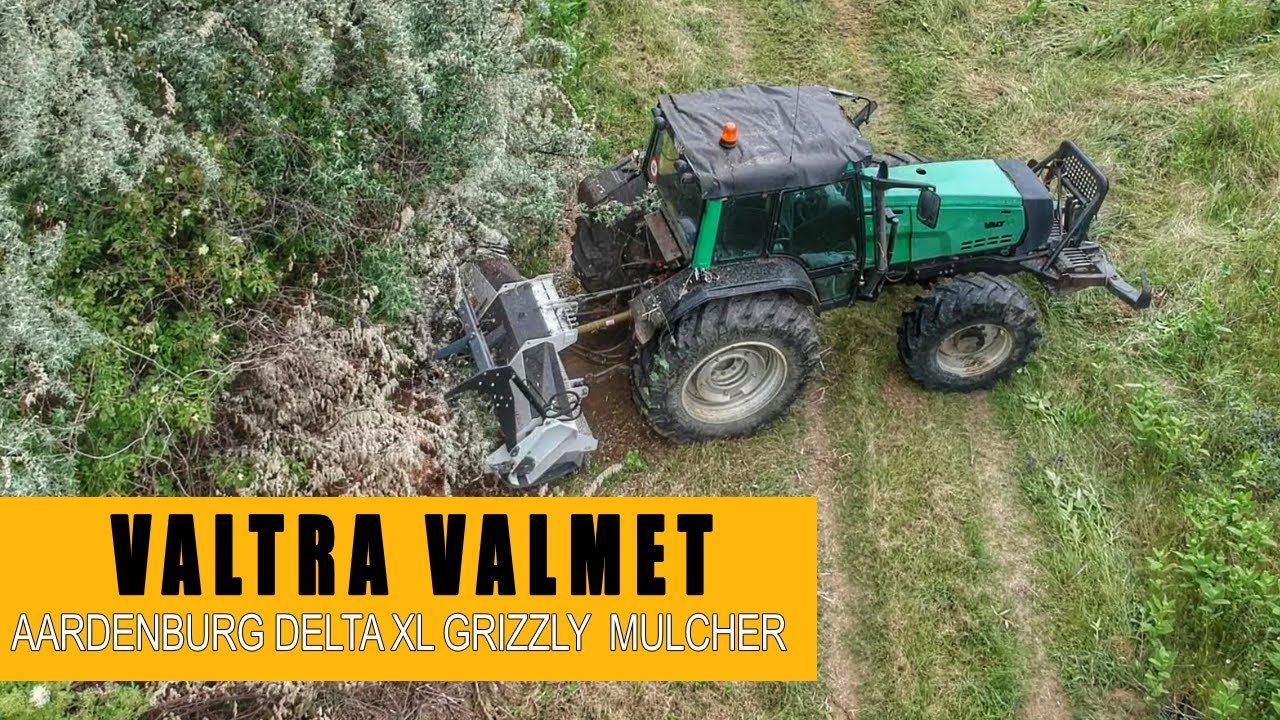 Aardenburg Delta XL 2250 Grizzly fixed hammer forestry mulcher - Valtra Valmet 8750 tractor
