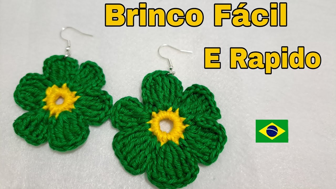 Brinco em crochê/Rápido e Fácil