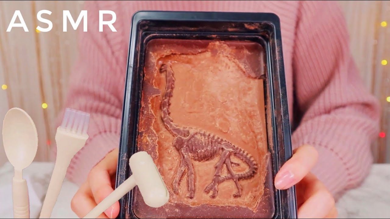 【ASMR/囁き】恐竜の化石発掘チョコレート🦖🔨 FOSSIL JURASSIC CHOCOLAT