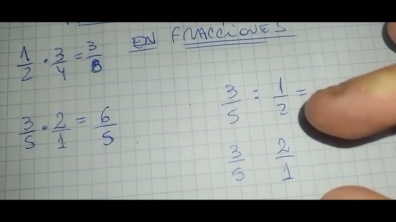 MULTIPLICACION Y DIVISION DE FRACCIONES