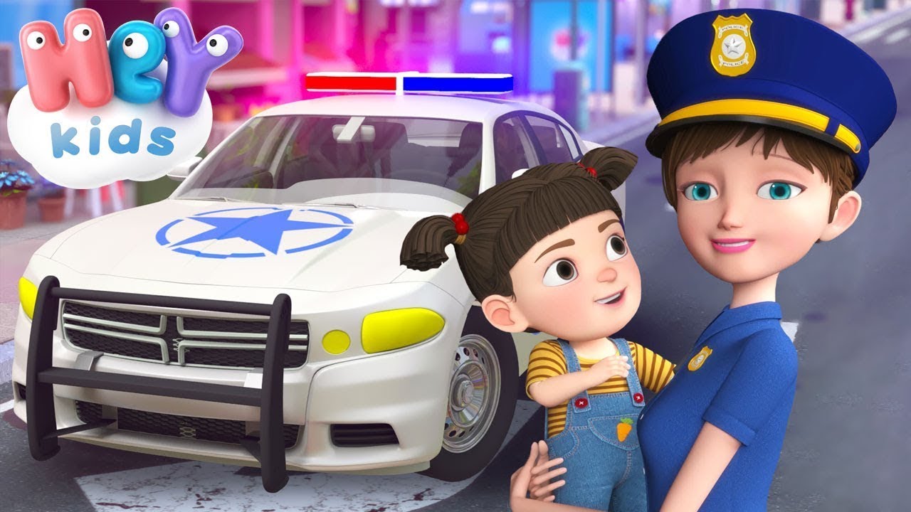 اغنيه سياره الشرطه 🚔  سيارة شرطة اطفال 🚓 أغاني أطفال - HeyKids Arabic