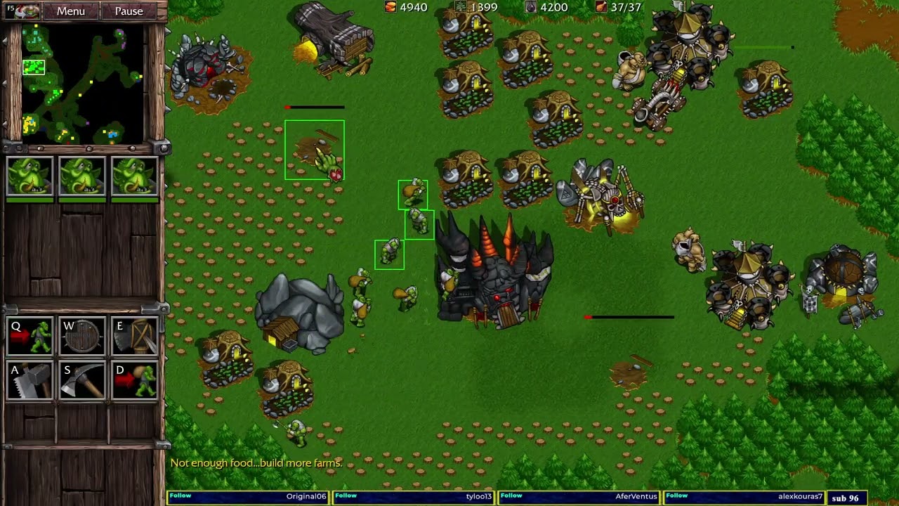 Warcraft 2 Remastered Garden of War 4v4