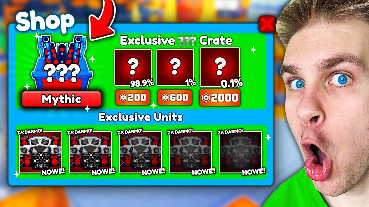Kupiłem ⚠️ *NOWĄ* POSTAĆ MITYCZNĄ 🚽 (PIERWSZY) w POLSCE 🇵🇱 z UPDATE ✅ w Toilet Tower Defense! 😱