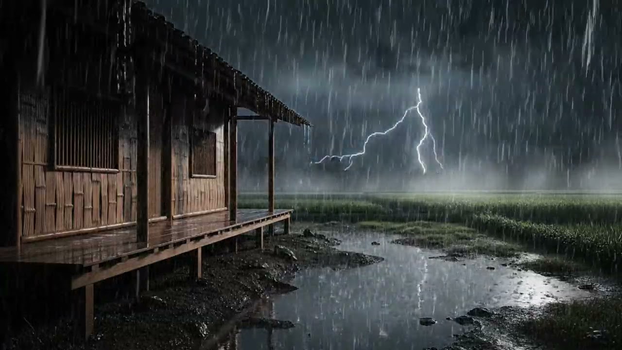 Relax and Unwind with ASMR Rainstorm and Thunder in a Cozy Cottage