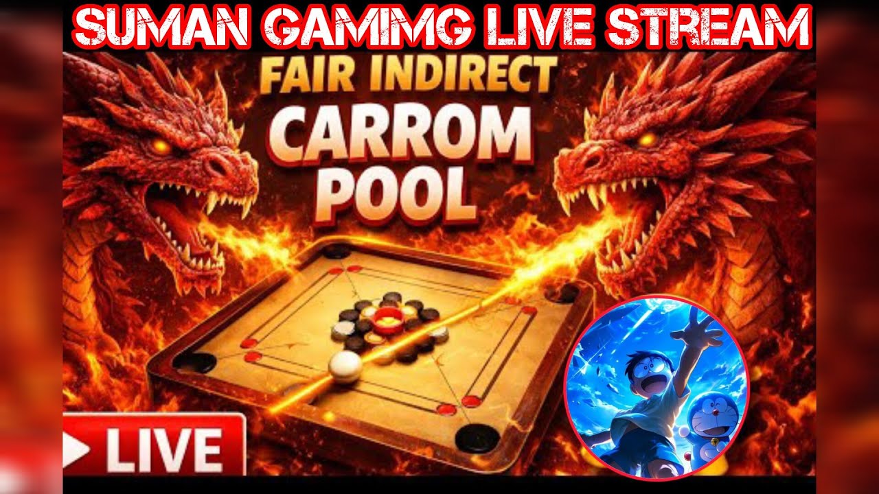 Live streaming of SUMAN=GAMINGFast Wins • Sharp Aim • Pure Skill 🔥 Carrom Pool LIVE | SUMAN GAMING