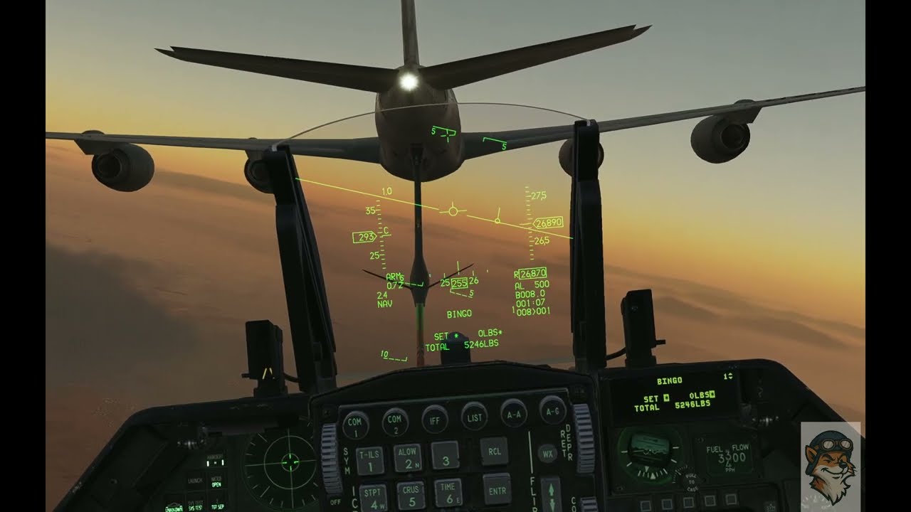 DCS F-16. Дозаправка в развороте