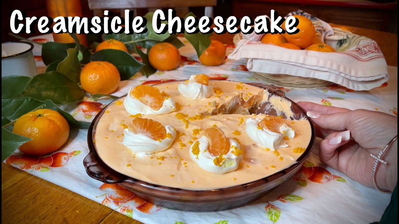 ASMR Creamsicle Cheesecake (No talking) No-bake Clementine dessert ~ Relaxing kitchen/cooking sounds