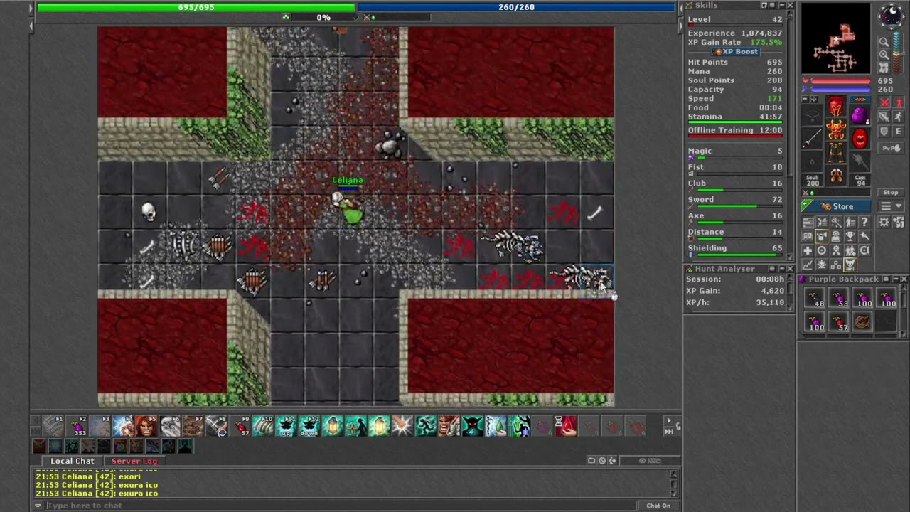 Tibia - Kanda - nowy serwer - 42 lvl exp  - Marzec 2026 - part 9