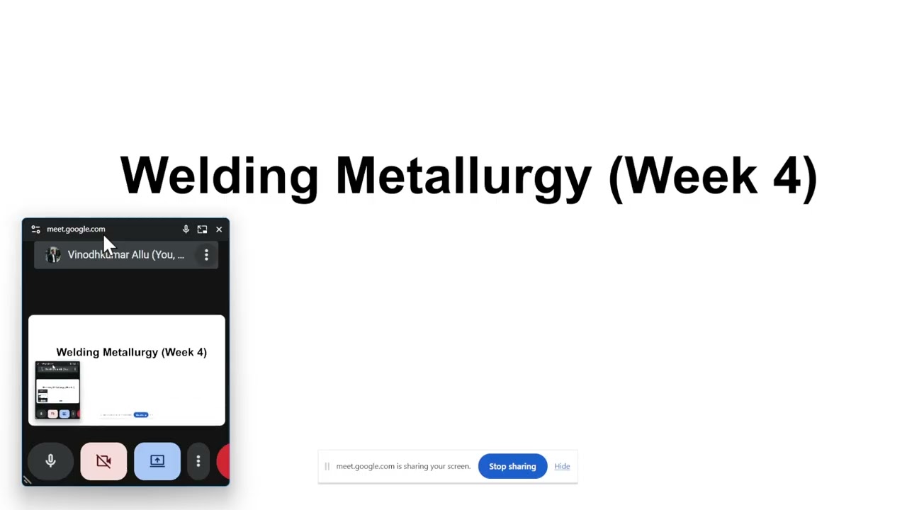Welding Metallurgy Problem Solving week 4