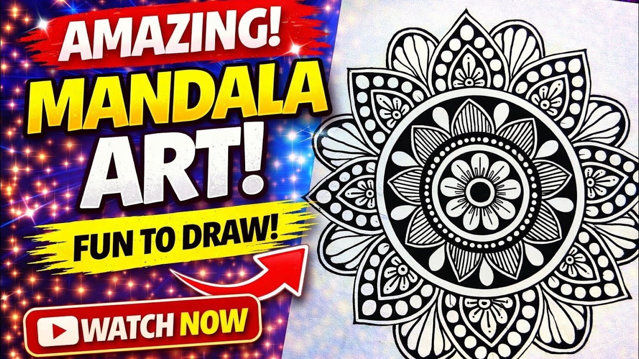 Mandala Art#huezcolor#mandala#art#beautiful#dot#dotmandala#brush#love#indian#mandalaart#simple#easy