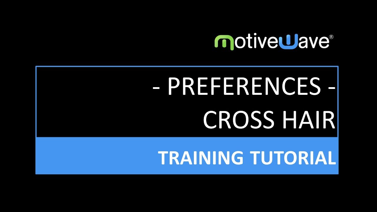 Cross Hair Options in the MotiveWave Trading Platform