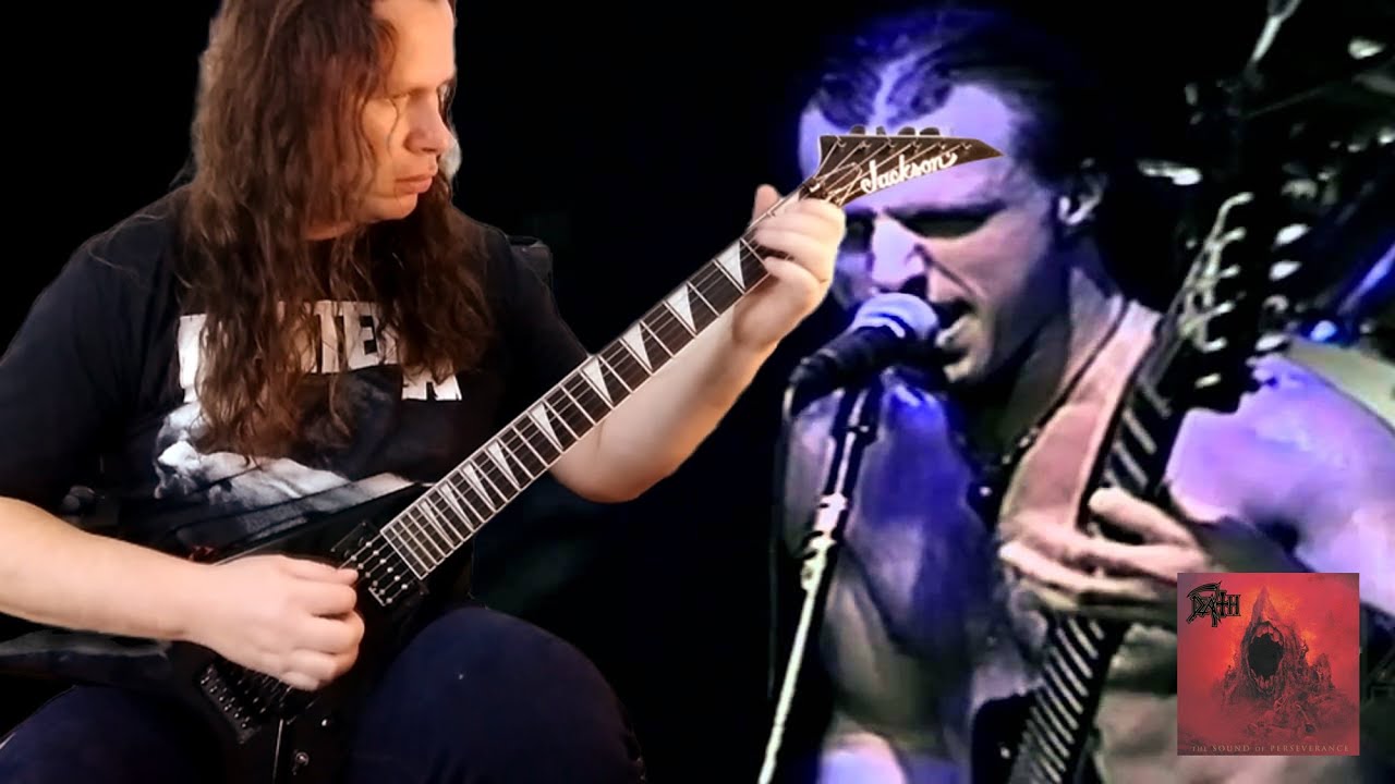 DEATH - Flesh and the Power itHolds Guitar Cover (Tabs on Screen) (D Tuning)