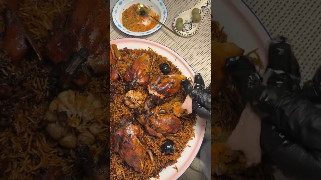 🔥 Arabic Traditional Kabsa Feast 🍗 | Juicy Roasted Chicken with Spicy Rice 😋 | Saudi Food Style 🇸🇦