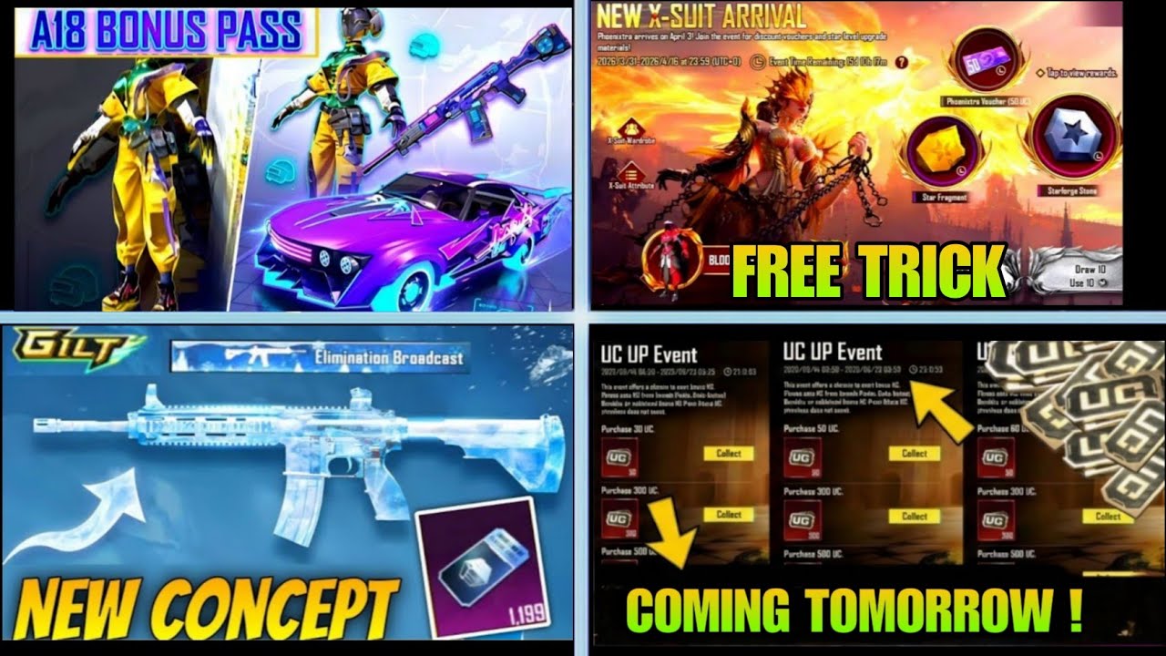 ✅ BGMI M416 GLACIER IN CLASSIC CRATE COMING / NEXT UC UP EVENT RELEASE DATE / BGMI NEW X SUIT TRICK