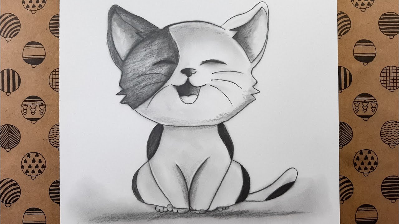 Kolay Kedi Çizimi Nasıl Yapılır - How To Draw Easy Cat