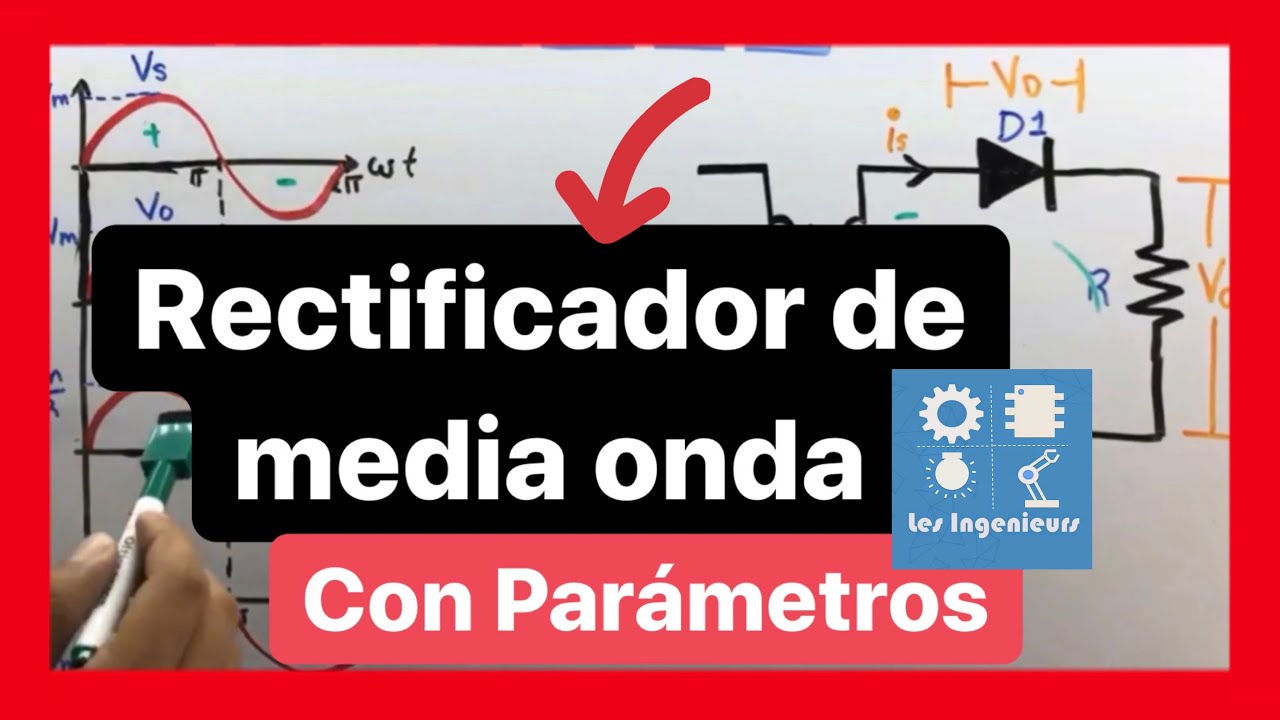 ✅RECTIFICADOR de MEDIA ONDA y PARÁMETROS | BIEN EXPLICADO💯| Curso ELECTRÓNICA de POTENCIA