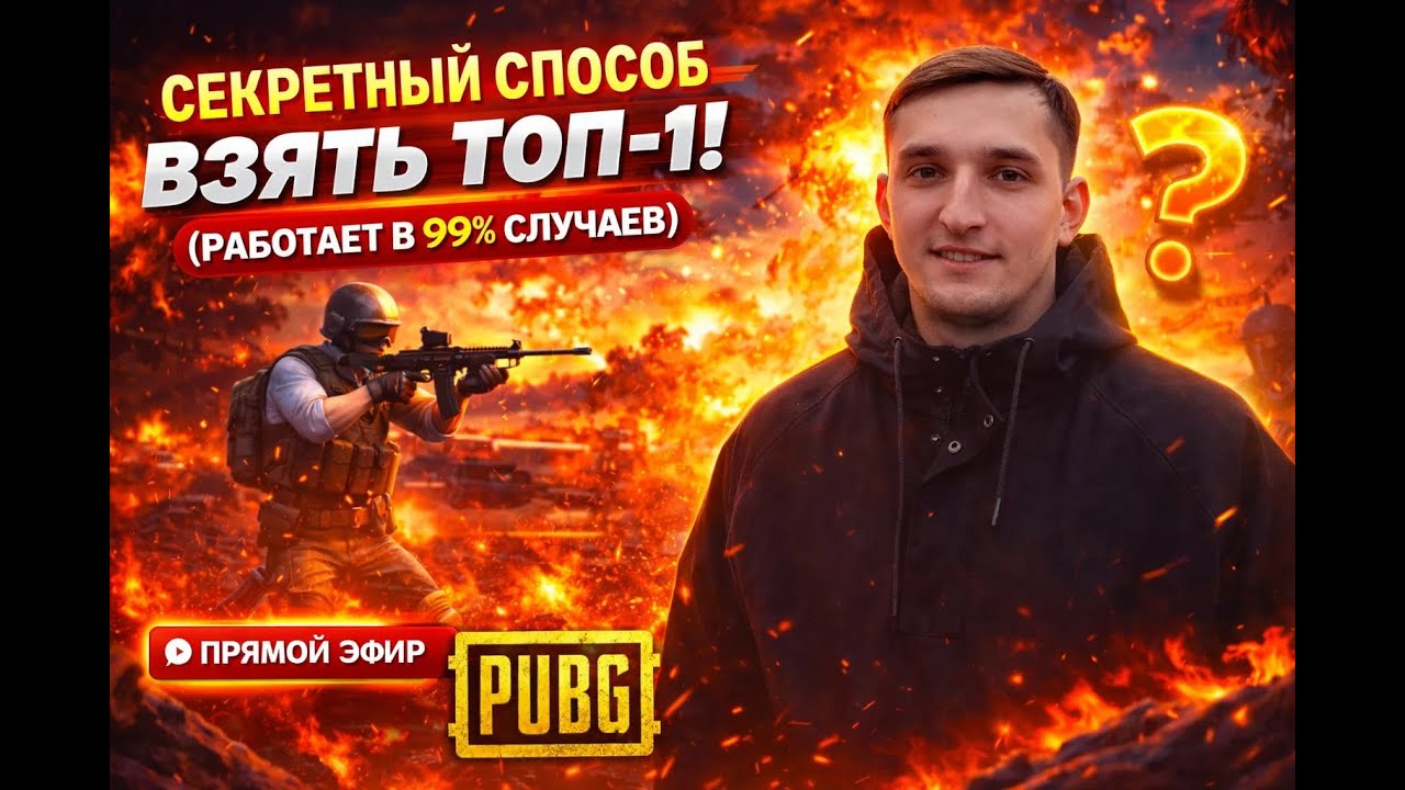 СЕКРЕТНЫЙ СПОСОБ ВЗЯТЬ ТОП-1! (РАБОТАЕТ В 99% СЛУЧАЕВ) ? ПРЯМОЙ ЭФИР PUBG #pubg #пабгпк #пабг #стрим