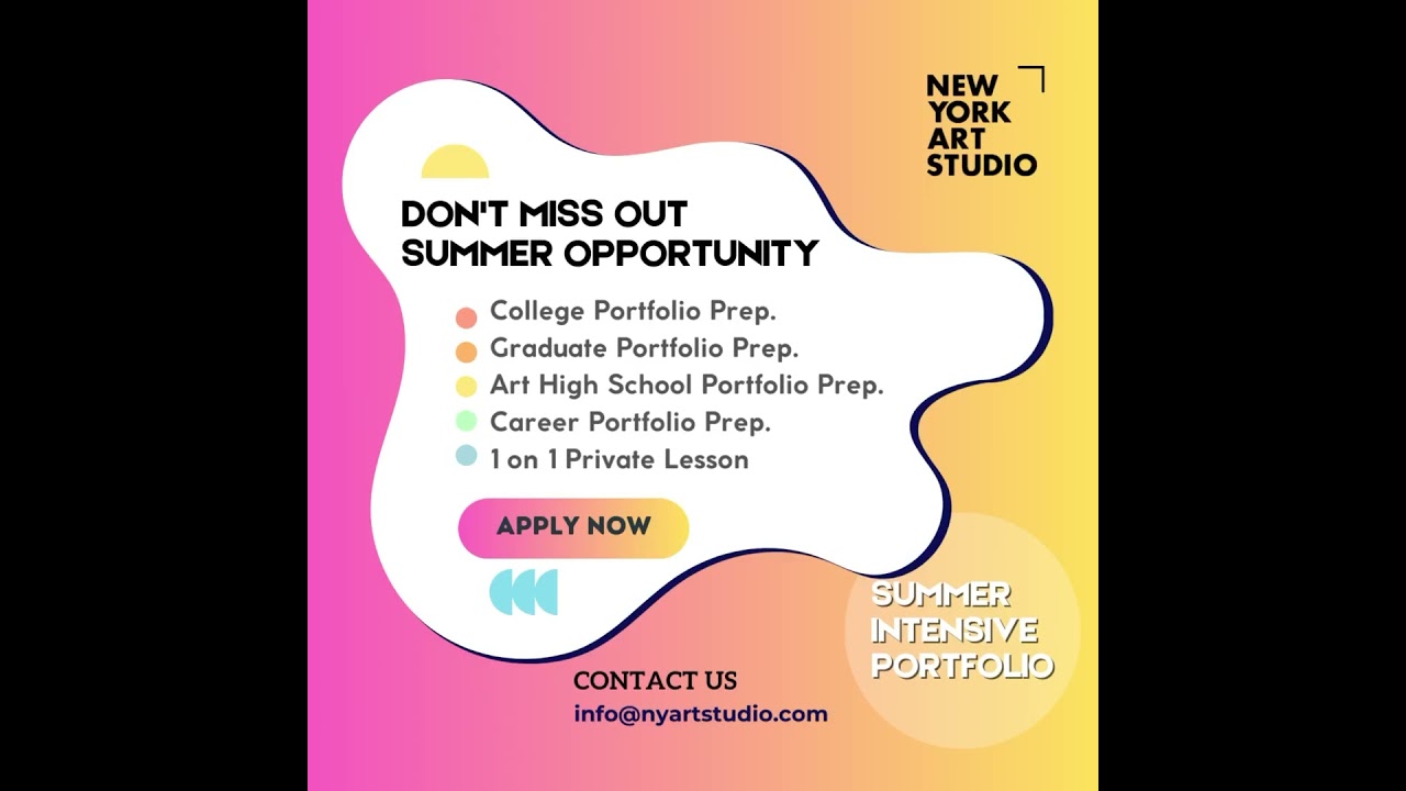 📢 Calling all aspiring artists to unleash your creativity at New York Art Studio!! 🎓✨ #artportfolio
