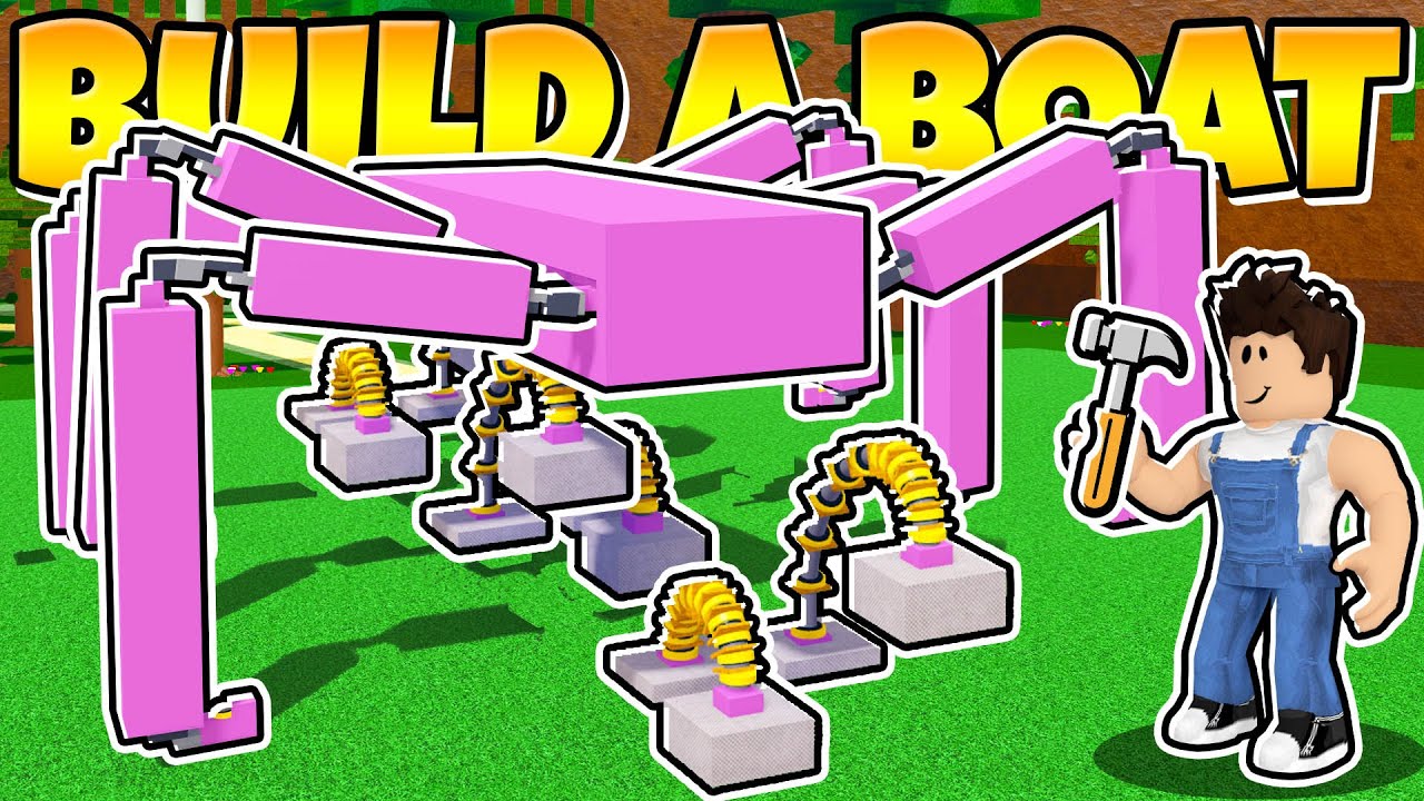 I Build an ILLEGAL SPIDER ROBOT! Roblox Build a Boat