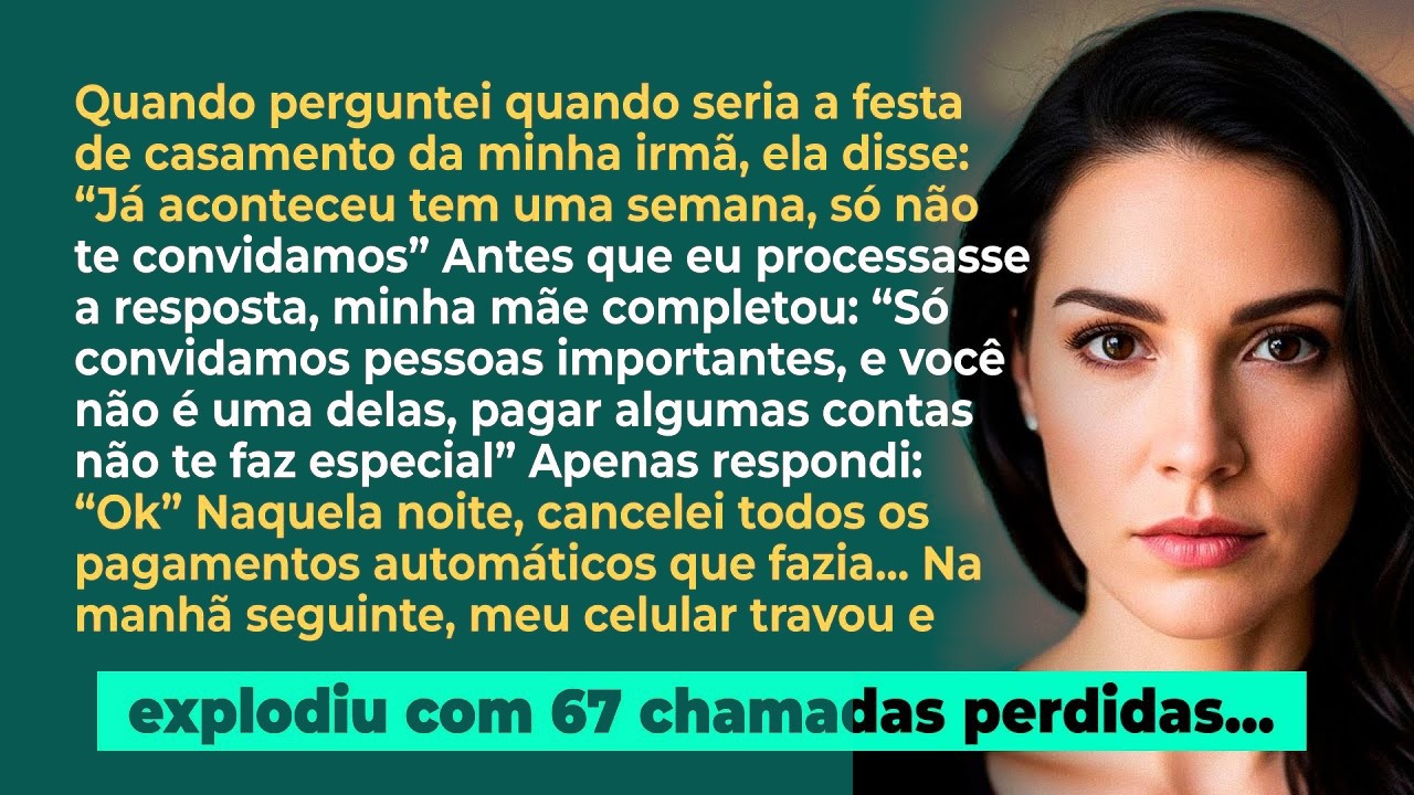 Perguntei quando seria o casamento da minha irmã, ela disse; 'Foi semana passada só não te convidei'