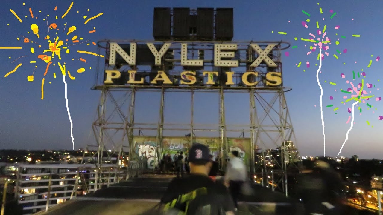 Climbing Melbourne's Nylex Sign for New Year's Eve 2017/18