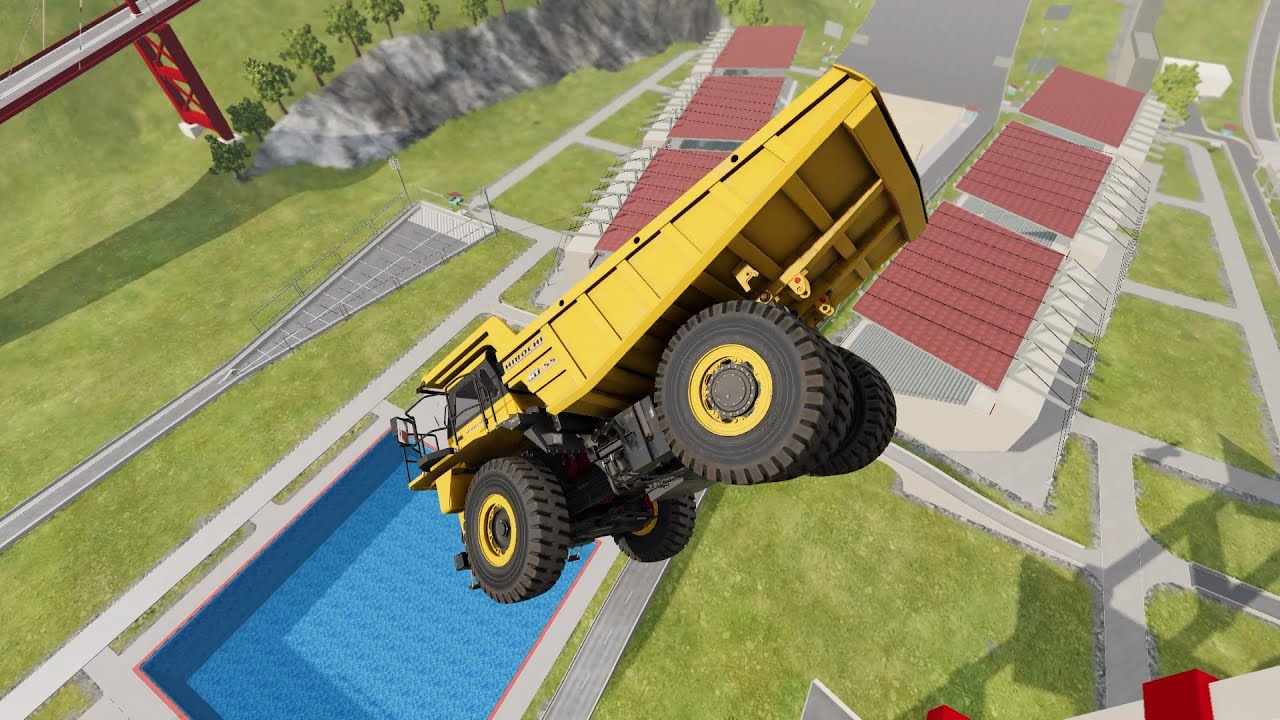 Машинки против бассейна для ныряния #11 | BeamNG Drive