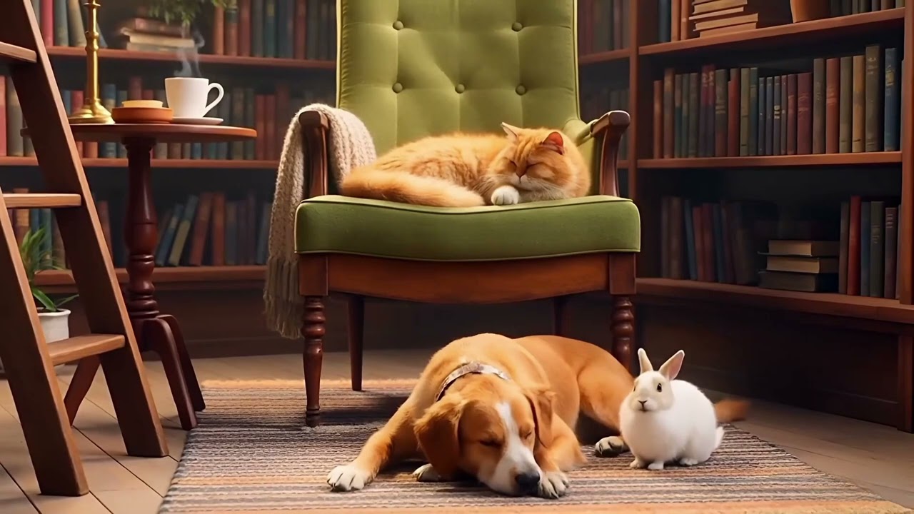 1 Hour Piano Reading Music | Calm Pets & Focus 🐱 #cute #cat #animals #music