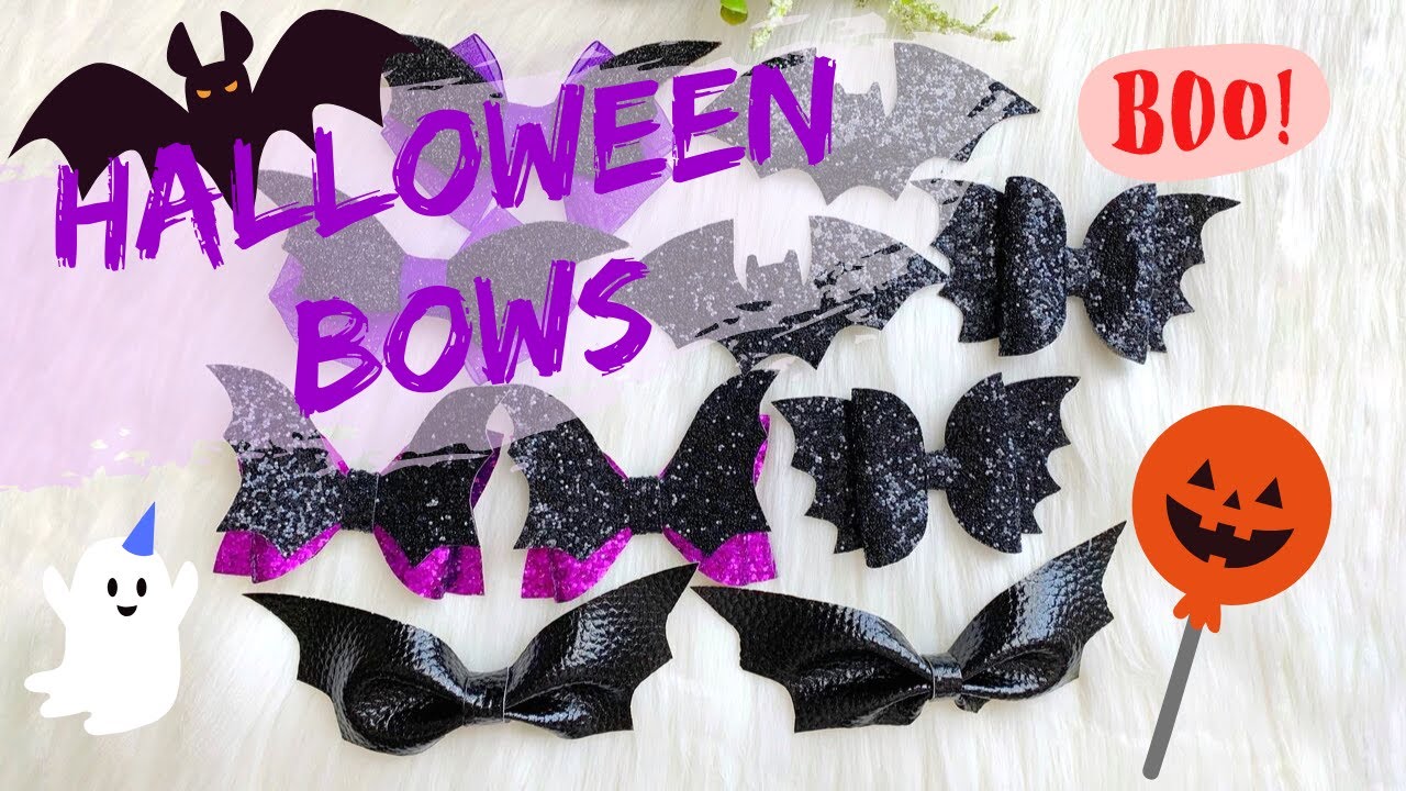 5 AMAZING Halloween Bow Ideas // Bat Hair Bow For Halloween // How To Make Halloween Hair Bow