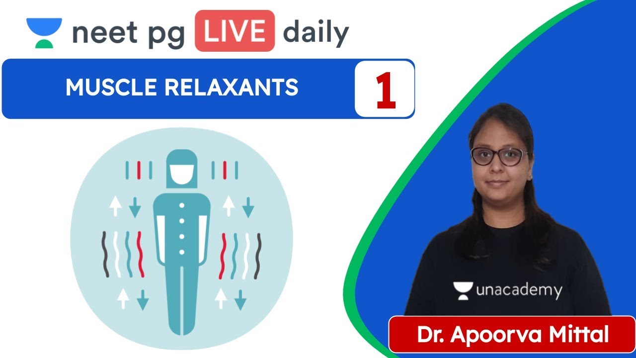 Muscle Relaxants L-1| Unacademy NEET PG | Dr. Apoorva Mittal