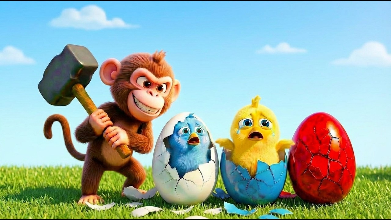 Monkey Stole and Broke Old MacDonald’s Eggs! Then Police Caught Thief Monkey!
