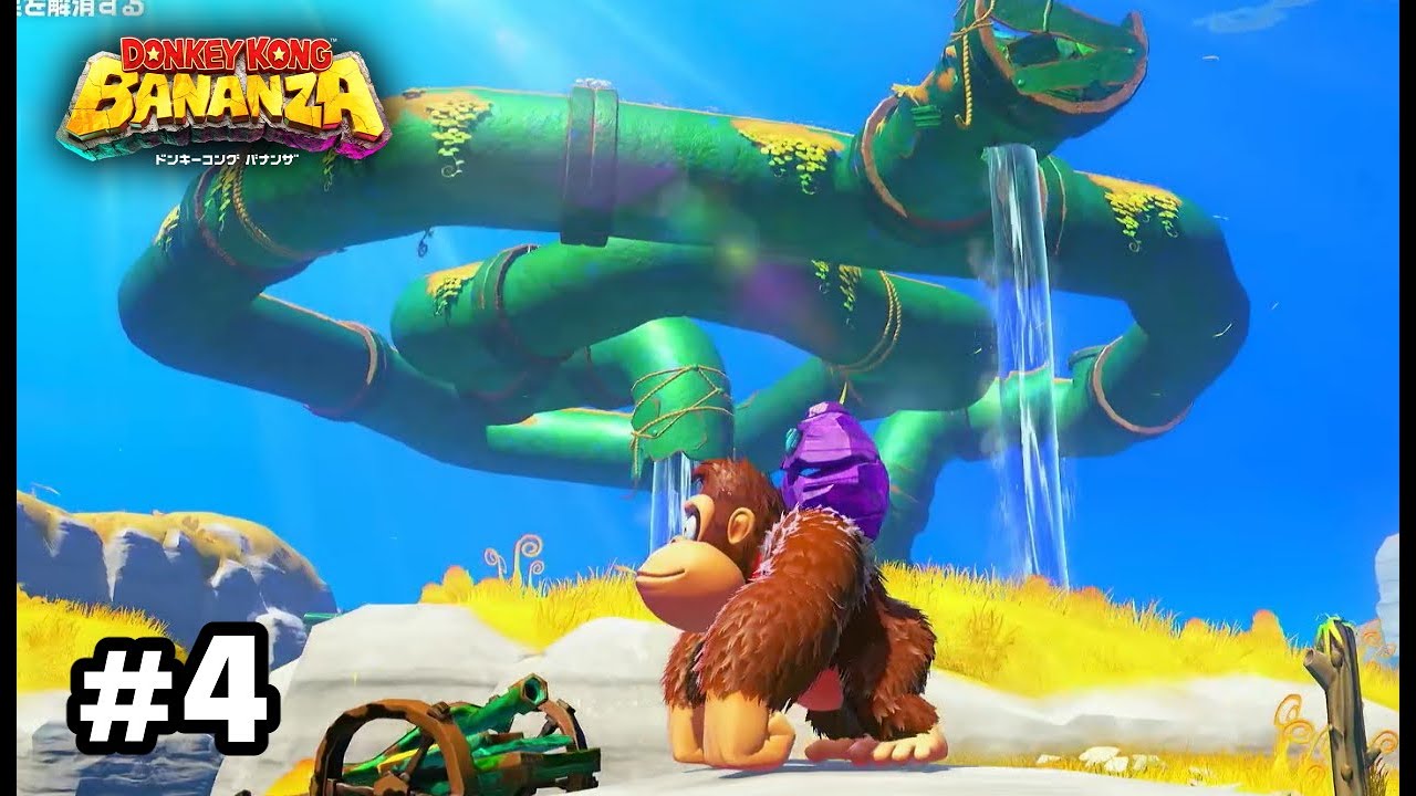 美しすぎる広大な地下世界【DONKEY KONG BANANZA】#4