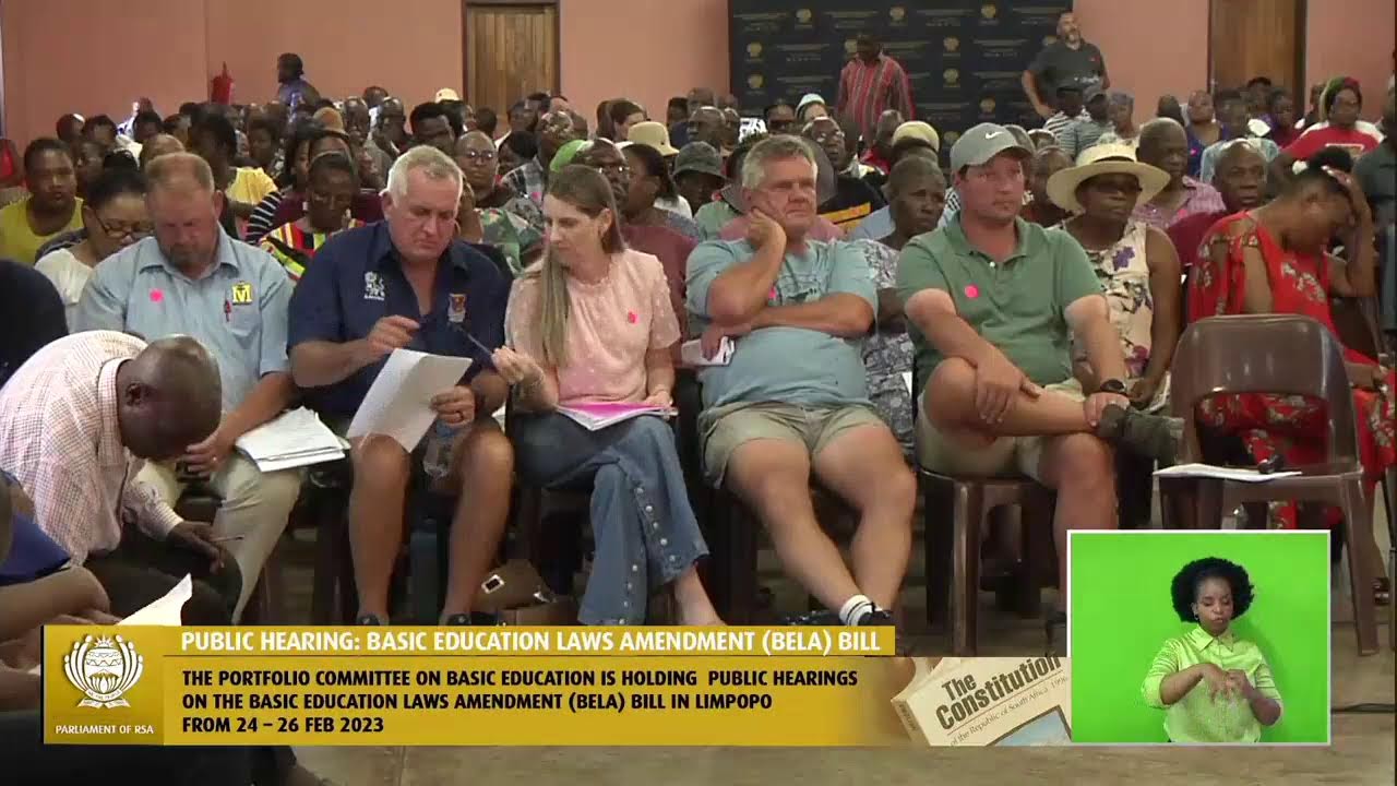 Public Hearing: Basic Education Laws Amendment (Bela) Bill Lenyenye Community Hall (Mopani Distri…