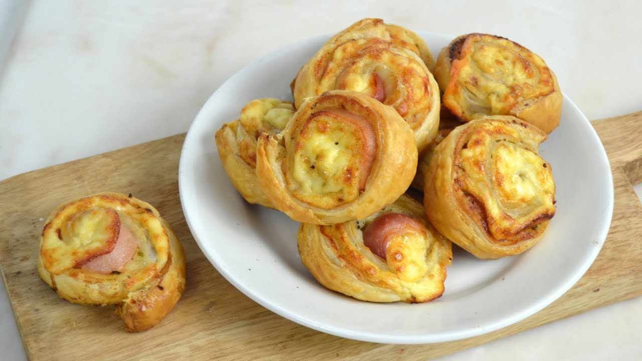 Rollitos de bacon y queso con hojaldre ¡Facilísimos!