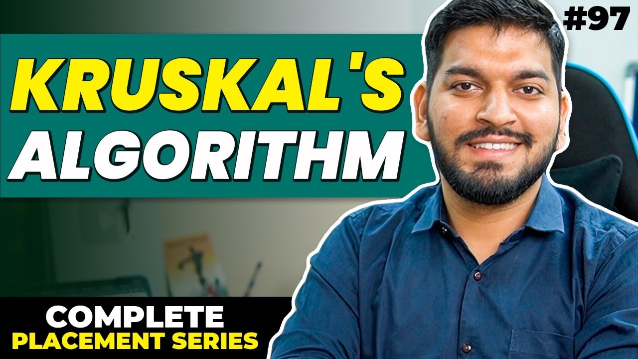 Lecture 97: Kruskal's Algorithm || Disjoint Set || Union by Rank & Path Compression