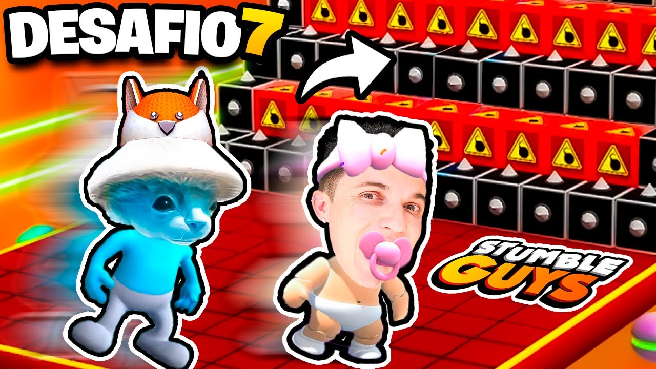10 Desafios de Smurf Cat vs Bebê Betero no Stumble Guys😄