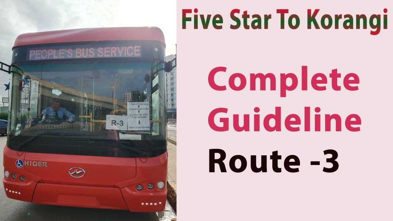 Peoples Bus Service route 3 | Peoples Bus Five Star chowrangi | Peoples Bus service Korangi to Five