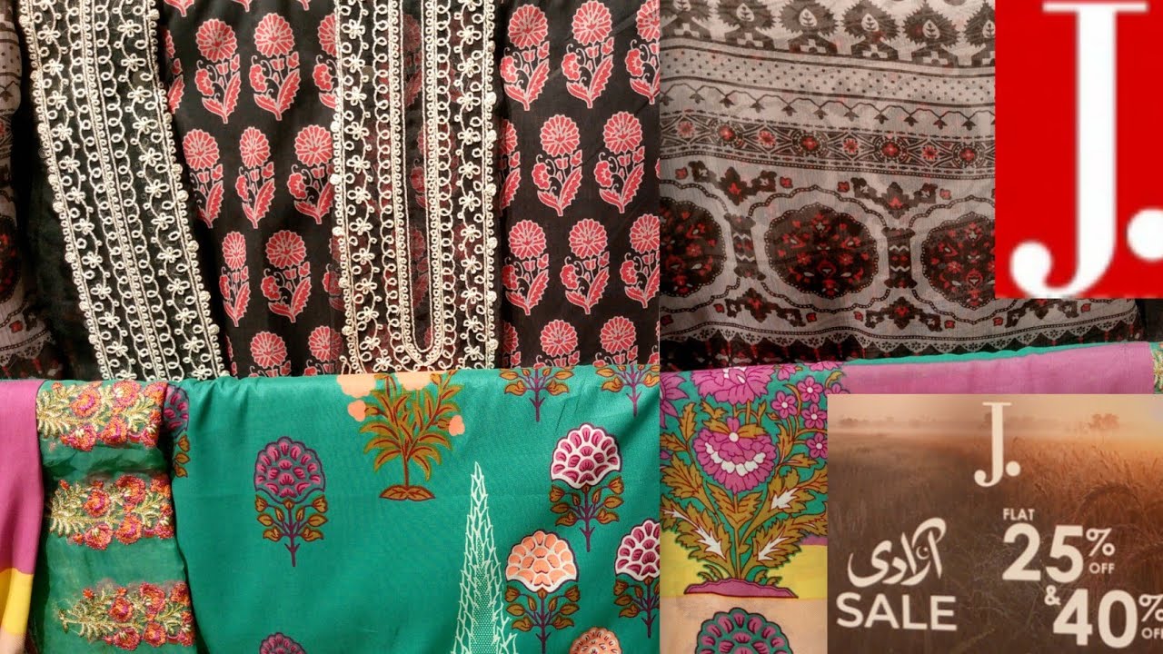 J. 60% 40% OFF SALE 2026📢J. Unstitched Collection on SALE📢J. Azadi SALE📣J. SALE today🔥Clothes World🌎