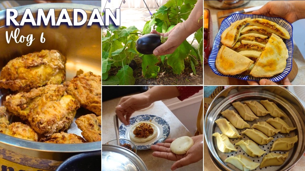 How I Cooked Crispy Air Fryer Fried Chicken (No Maida) | Ramadan vlog 6 | Homemade Hummus & Muttabal