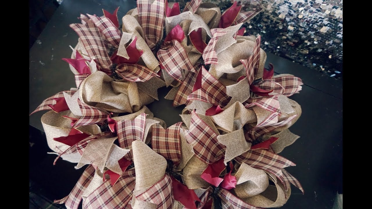 DIY: Christmas Burlap Wreath || Quick and Easy || Vlogmas