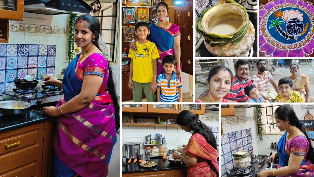 எங்க வீட்டு பொங்கல் கொண்டாட்டம் 2024 🥰 Pongal Vlog || Pongal celebration Twins Vegkitchen #pongal
