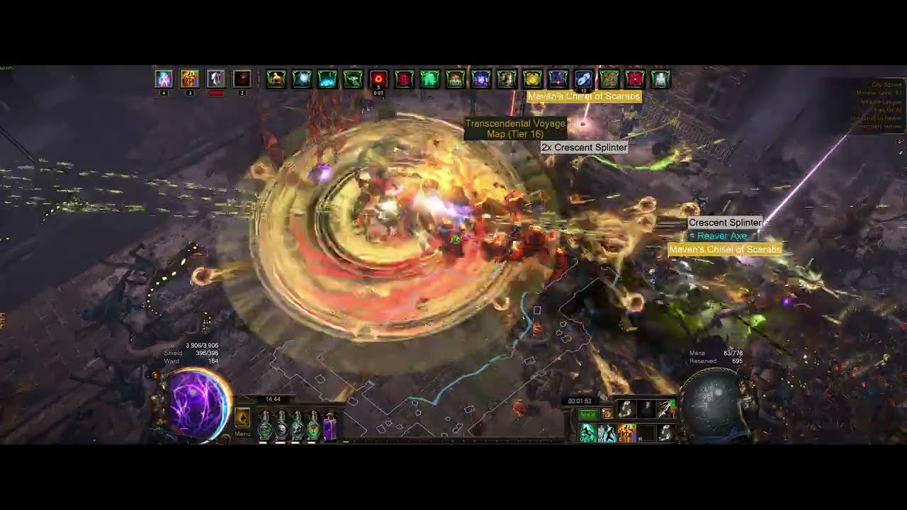 [PoE 3.29 Allflame] Holy Relic of Conviction Necromancer - Map Showcase Bossrush + Elderslayers