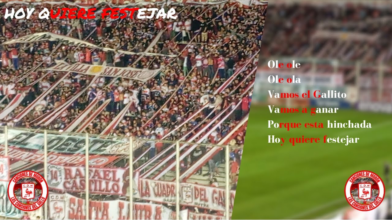 🐓 Porque esta hinchada hoy quiere festejar | CON LETRA | Canciones De Morón