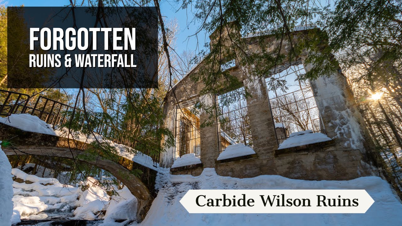 Forgotten Ruins and Waterfall Found in the Middle of a Forest | Exploring the Carbide Willson Ruins