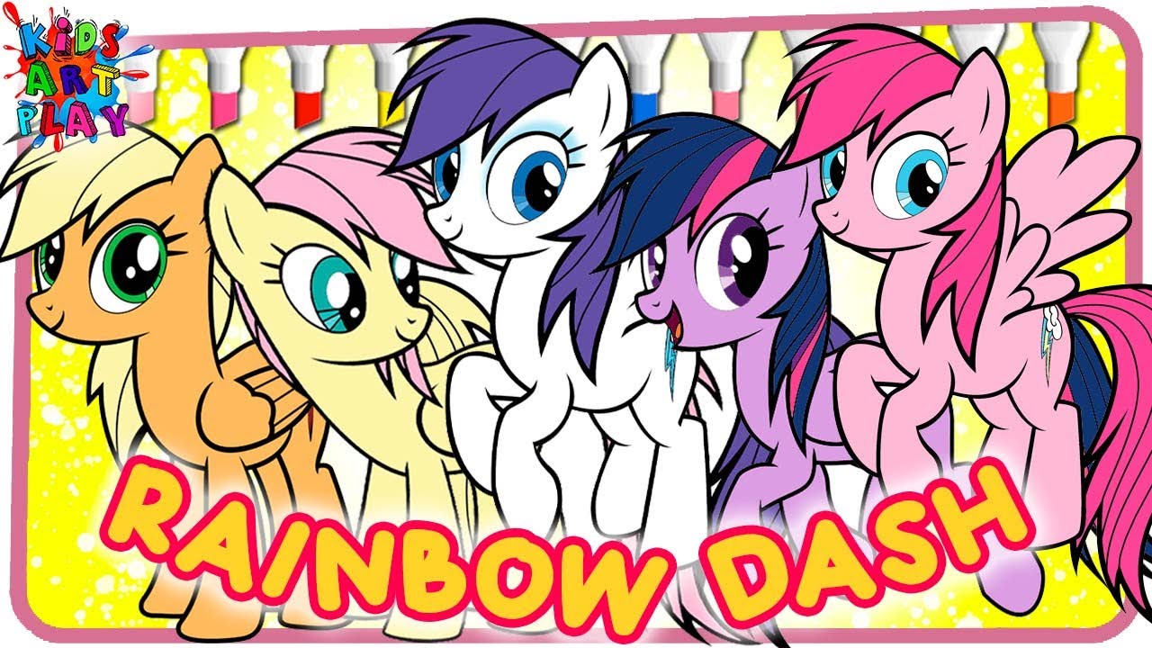 MLP My Little Pony Rainbow Dash As All Ponies Color Swap coloring pages